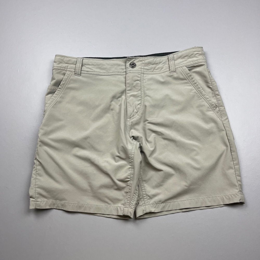KUHL Renegade Shorts Mens 33 Khaki Tan Hiking Technical Stretch 5129